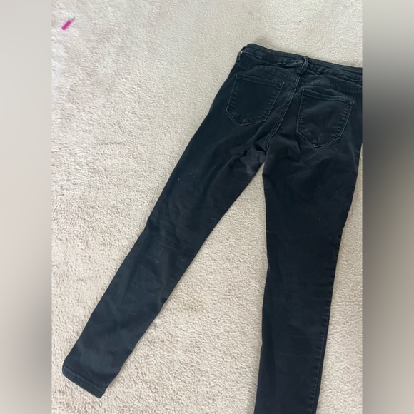 low rise black skinny jeans old navy size 2 - Picture 3 of 5